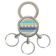 Tribal Print 3-ring Key Chains by BangZart