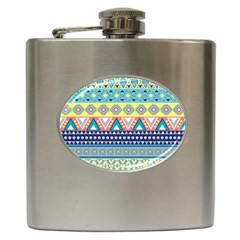 Tribal Print Hip Flask (6 Oz)