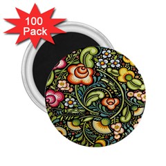 Bohemia Floral Pattern 2 25  Magnets (100 Pack)  by BangZart