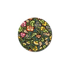 Bohemia Floral Pattern Golf Ball Marker (10 Pack) by BangZart