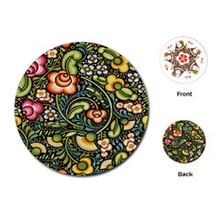 Bohemia Floral Pattern Playing Cards (round)  by BangZart