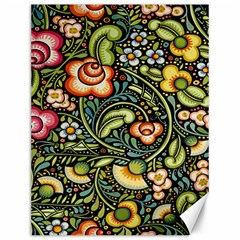 Bohemia Floral Pattern Canvas 12  X 16   by BangZart