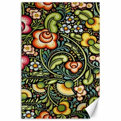 Bohemia Floral Pattern Canvas 24  X 36  by BangZart