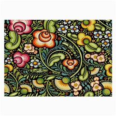 Bohemia Floral Pattern Large Glasses Cloth (2-side) by BangZart