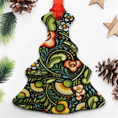 Bohemia Floral Pattern Ornament (christmas Tree)  by BangZart