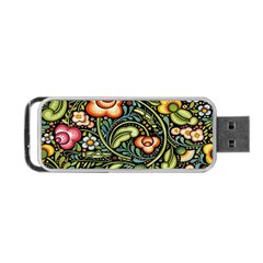 Bohemia Floral Pattern Portable Usb Flash (one Side) by BangZart