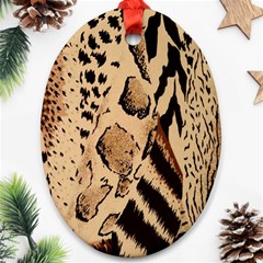 Animal Fabric Patterns Oval Ornament (two Sides) by BangZart