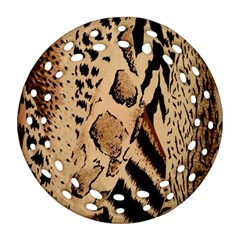 Animal Fabric Patterns Round Filigree Ornament (two Sides) by BangZart