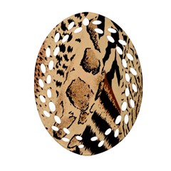 Animal Fabric Patterns Ornament (oval Filigree) by BangZart