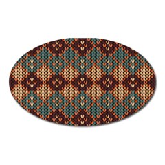 Knitted Pattern Oval Magnet by BangZart