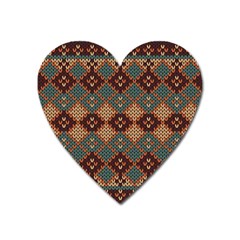 Knitted Pattern Heart Magnet by BangZart