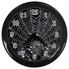 Spider Web Wallpaper 14 Wall Clocks (black) by BangZart