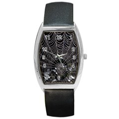 Spider Web Wallpaper 14 Barrel Style Metal Watch by BangZart