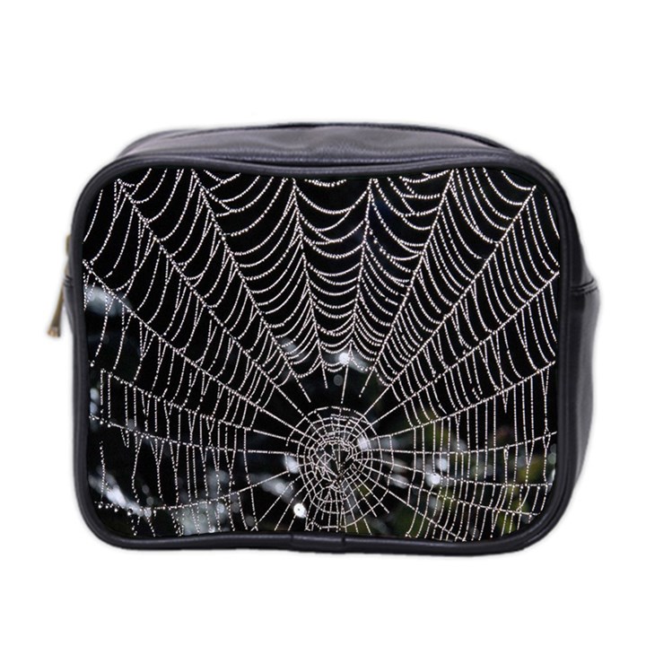 Spider Web Wallpaper 14 Mini Toiletries Bag 2-Side