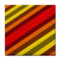 Abstract Bright Stripes Tile Coasters