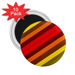 Abstract Bright Stripes 2 25  Magnets (10 Pack)  by BangZart