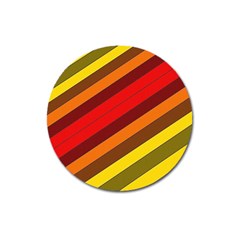 Abstract Bright Stripes Magnet 3  (round) by BangZart