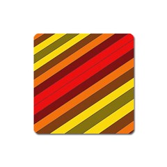 Abstract Bright Stripes Square Magnet by BangZart