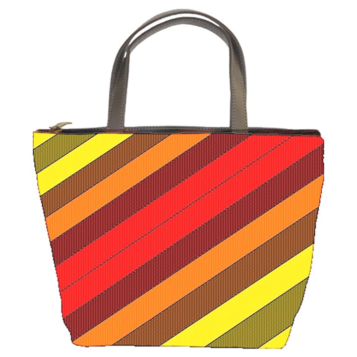 Abstract Bright Stripes Bucket Bags