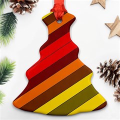 Abstract Bright Stripes Christmas Tree Ornament (two Sides) by BangZart