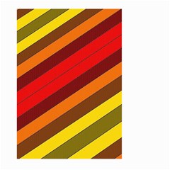 Abstract Bright Stripes Large Garden Flag (two Sides) by BangZart