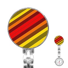 Abstract Bright Stripes Stainless Steel Nurses Watch by BangZart