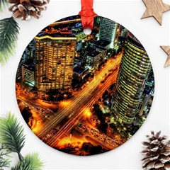 Hdri City Round Ornament (two Sides) by BangZart