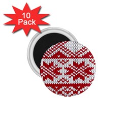 Crimson Knitting Pattern Background Vector 1 75  Magnets (10 Pack)  by BangZart