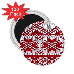 Crimson Knitting Pattern Background Vector 2 25  Magnets (100 Pack)  by BangZart