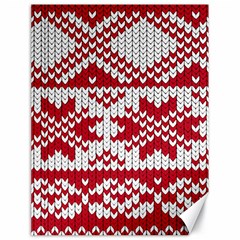 Crimson Knitting Pattern Background Vector Canvas 18  X 24  