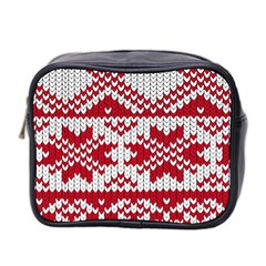 Crimson Knitting Pattern Background Vector Mini Toiletries Bag 2-side by BangZart