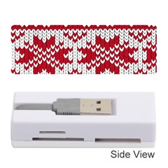 Crimson Knitting Pattern Background Vector Memory Card Reader (stick)  by BangZart