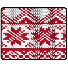 Crimson Knitting Pattern Background Vector Double Sided Fleece Blanket (medium)  by BangZart