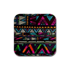 Cute Hipster Elephant Backgrounds Rubber Square Coaster (4 Pack)  by BangZart