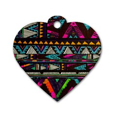 Cute Hipster Elephant Backgrounds Dog Tag Heart (one Side) by BangZart