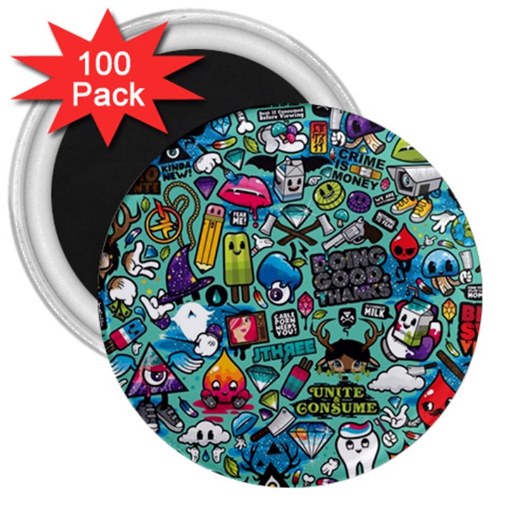 Comics 3  Magnets (100 pack)