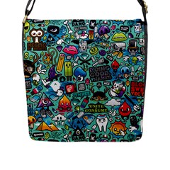 Comics Flap Messenger Bag (l)  by BangZart