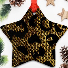 Metallic Snake Skin Pattern Ornament (star) by BangZart