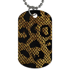 Metallic Snake Skin Pattern Dog Tag (two Sides) by BangZart