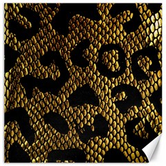 Metallic Snake Skin Pattern Canvas 12  X 12   by BangZart