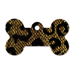 Metallic Snake Skin Pattern Dog Tag Bone (two Sides) by BangZart