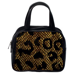 Metallic Snake Skin Pattern Classic Handbags (one Side) by BangZart