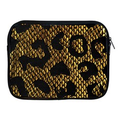 Metallic Snake Skin Pattern Apple Ipad 2/3/4 Zipper Cases by BangZart