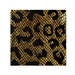 Metallic Snake Skin Pattern Small Satin Scarf (square) by BangZart