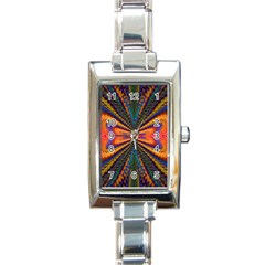 Casanova Abstract Art Colors Cool Druffix Flower Freaky Trippy Rectangle Italian Charm Watch by BangZart