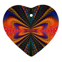 Casanova Abstract Art Colors Cool Druffix Flower Freaky Trippy Ornament (heart) by BangZart