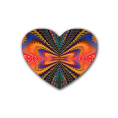 Casanova Abstract Art Colors Cool Druffix Flower Freaky Trippy Rubber Coaster (heart)  by BangZart