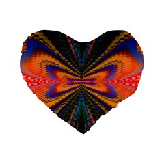 Casanova Abstract Art Colors Cool Druffix Flower Freaky Trippy Standard 16  Premium Heart Shape Cushions by BangZart