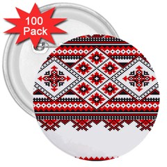 Consecutive Knitting Patterns Vector 3  Buttons (100 Pack)  by BangZart