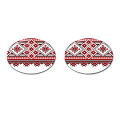 Consecutive Knitting Patterns Vector Cufflinks (oval) by BangZart